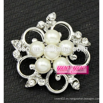 Hermoso broche de tono de plata vintage